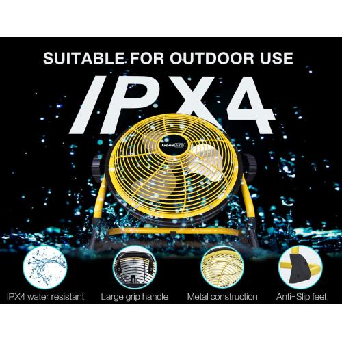 Rechargeable Portable Cordless Fan Air Circulator with Metal Blade
