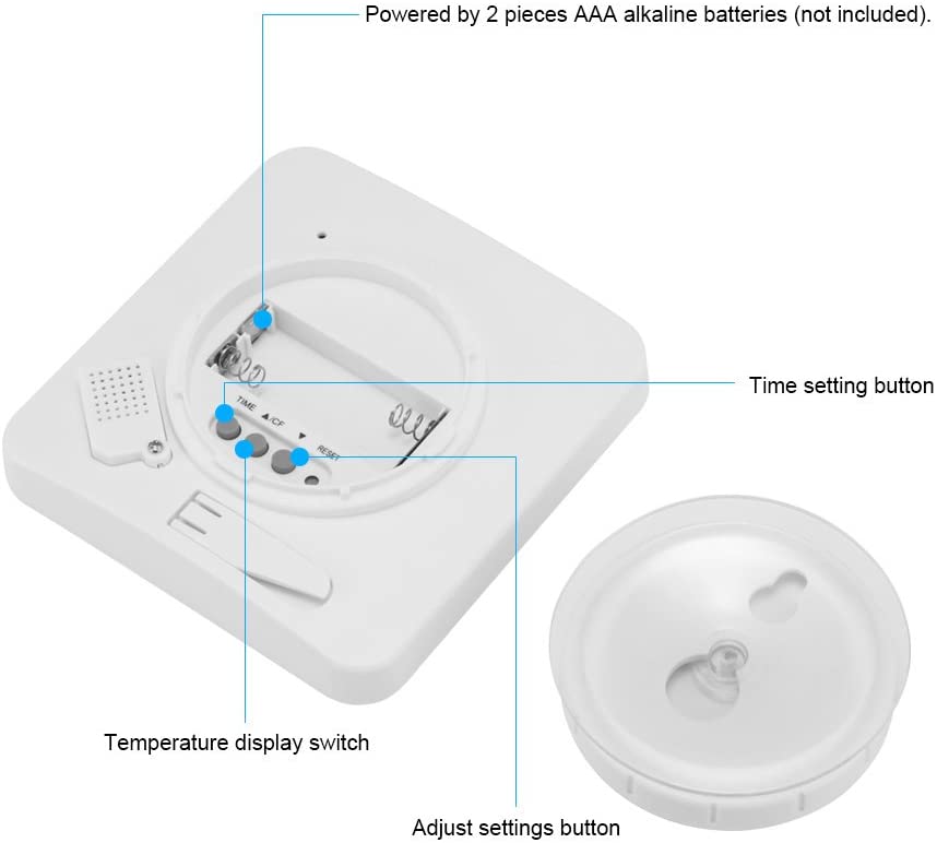 Waterproof Shower Clock Timer Clock with Alarm