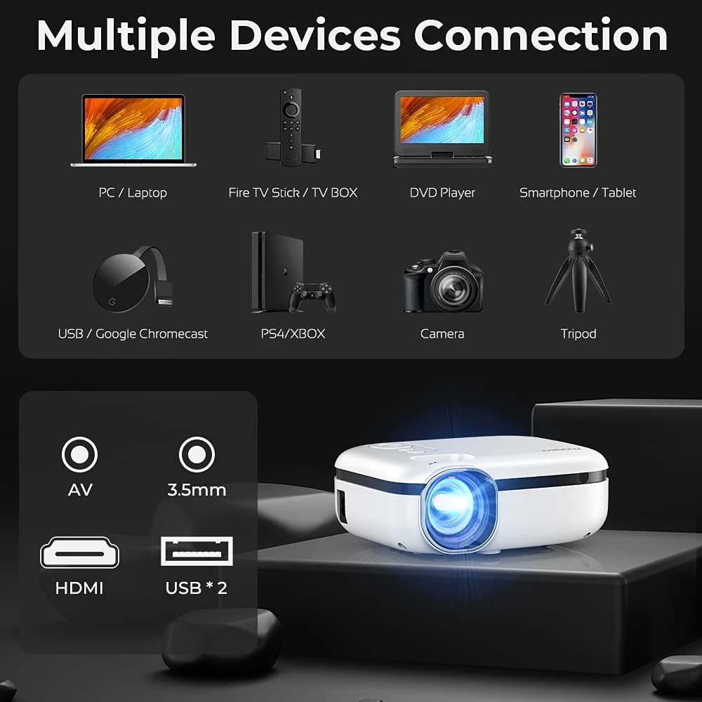 7500L HD 1080P Movie Home Theater WiFi Projector