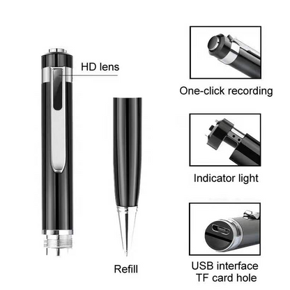 1080P Mini Hidden Camera Portable Pocket Pen Spy Camera